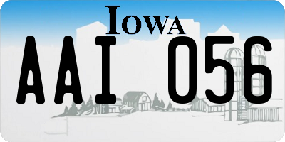 IA license plate AAI056