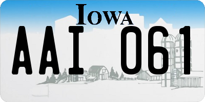 IA license plate AAI061