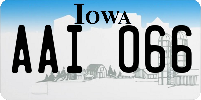 IA license plate AAI066