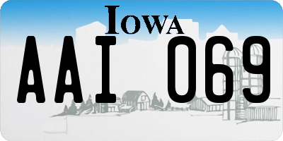 IA license plate AAI069