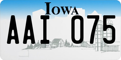 IA license plate AAI075