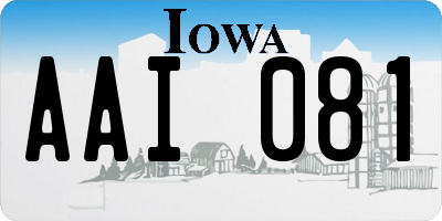 IA license plate AAI081