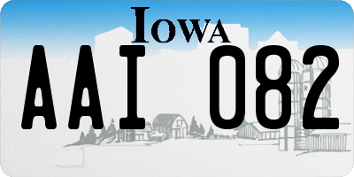 IA license plate AAI082