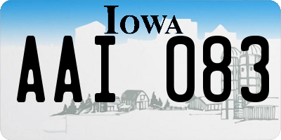 IA license plate AAI083