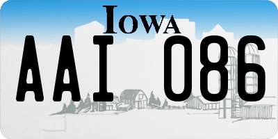 IA license plate AAI086