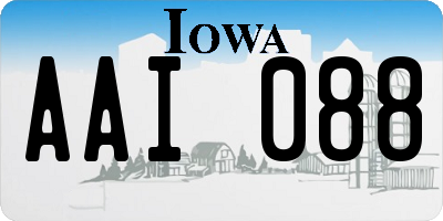 IA license plate AAI088