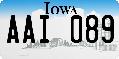 IA license plate AAI089