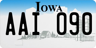 IA license plate AAI090