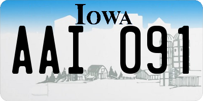 IA license plate AAI091
