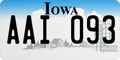 IA license plate AAI093