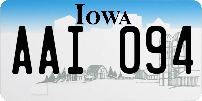 IA license plate AAI094