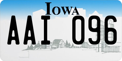 IA license plate AAI096