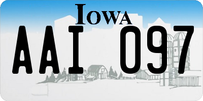 IA license plate AAI097