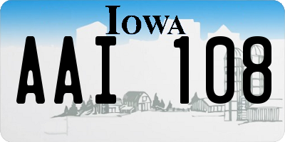 IA license plate AAI108