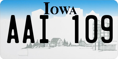 IA license plate AAI109