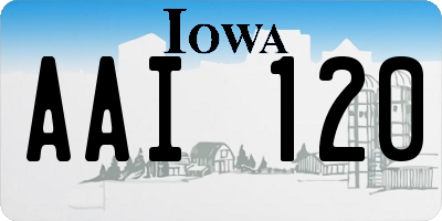 IA license plate AAI120