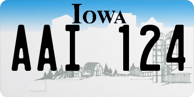 IA license plate AAI124