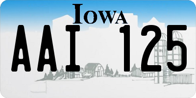 IA license plate AAI125