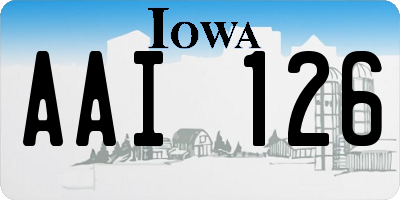 IA license plate AAI126