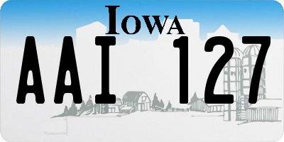 IA license plate AAI127