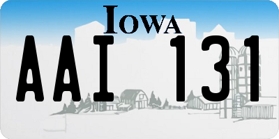 IA license plate AAI131