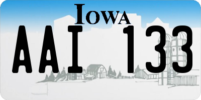 IA license plate AAI133