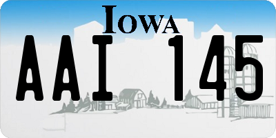 IA license plate AAI145