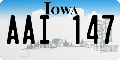 IA license plate AAI147