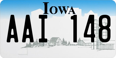 IA license plate AAI148