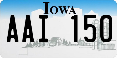 IA license plate AAI150