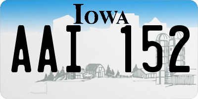 IA license plate AAI152