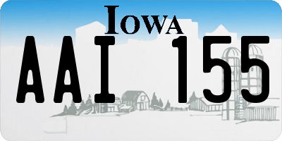 IA license plate AAI155