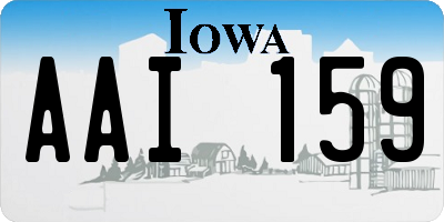 IA license plate AAI159