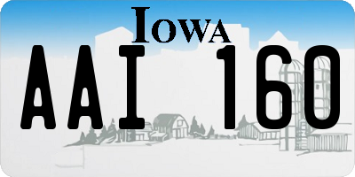 IA license plate AAI160