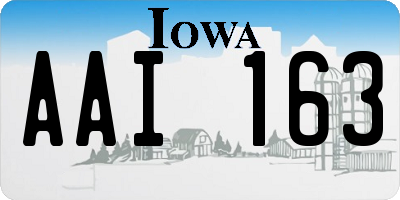 IA license plate AAI163