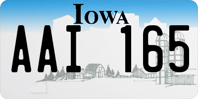 IA license plate AAI165