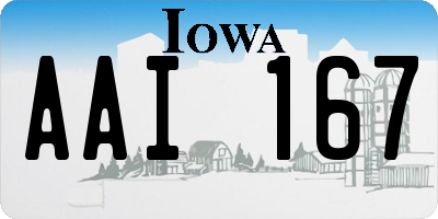 IA license plate AAI167