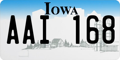 IA license plate AAI168