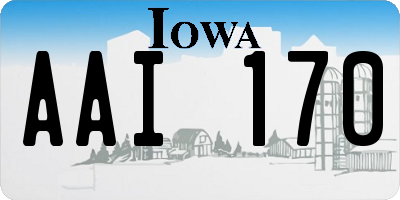 IA license plate AAI170