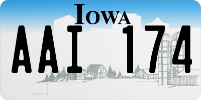 IA license plate AAI174