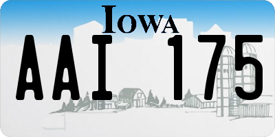 IA license plate AAI175