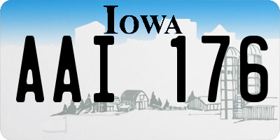 IA license plate AAI176