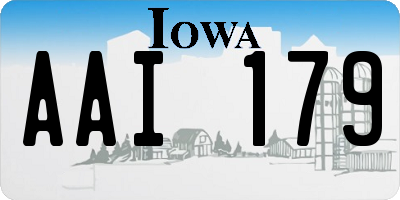 IA license plate AAI179