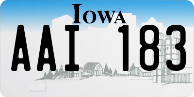 IA license plate AAI183