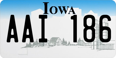 IA license plate AAI186