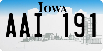 IA license plate AAI191