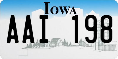 IA license plate AAI198