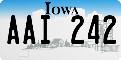 IA license plate AAI242