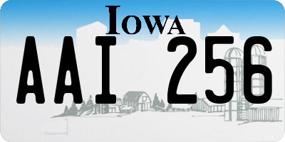 IA license plate AAI256