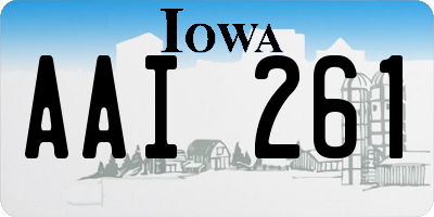 IA license plate AAI261